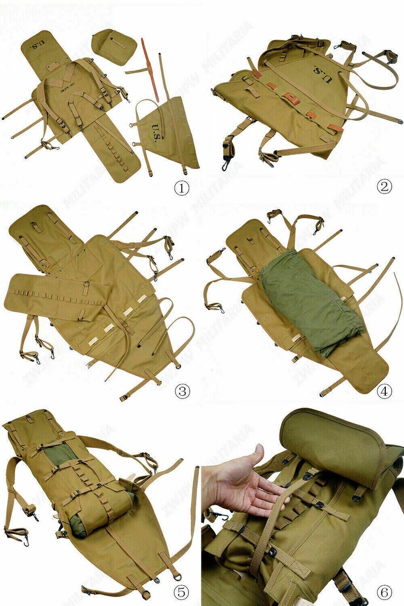 WW2 US ARMY M1928 HAVERSACK MILITARY KNAPSACK FIELD GEAR CANVAS