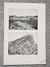 Western Bighorn Mountains & No Wood Canyon, Wyoming - Antique Print - 1906