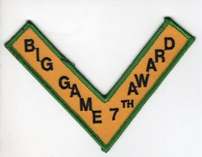 MICHIGAN BOW HUNTERS 7TH BIG GAME AWARD CHEVRON PATCH - MICHIGAN DEER PATCHES