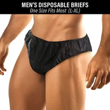 6 Pcs Men's Disposable Brief Underwear Spa Waxing Tanning Travel Gym (DP110B x1)