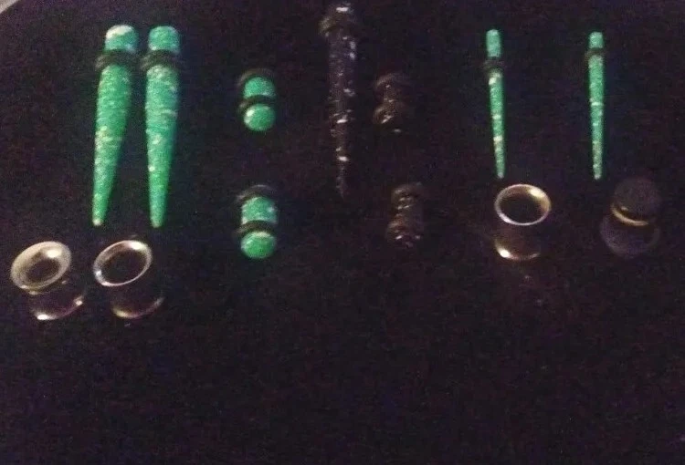 Cordões de ouvido 7 pares + extras 13 PCs, BK, branco, azul - e tom prata - Imagem 3 de 4