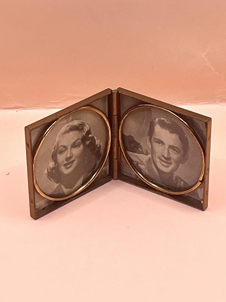 WWII Era Brass Folding Frame - Image 2 of 4