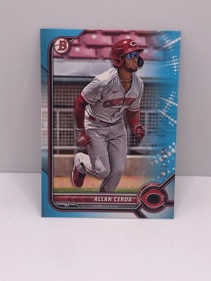 Allan Cerda 2022 Bowman Draft Baseball Prospects Sky Blue Parallel #252/499