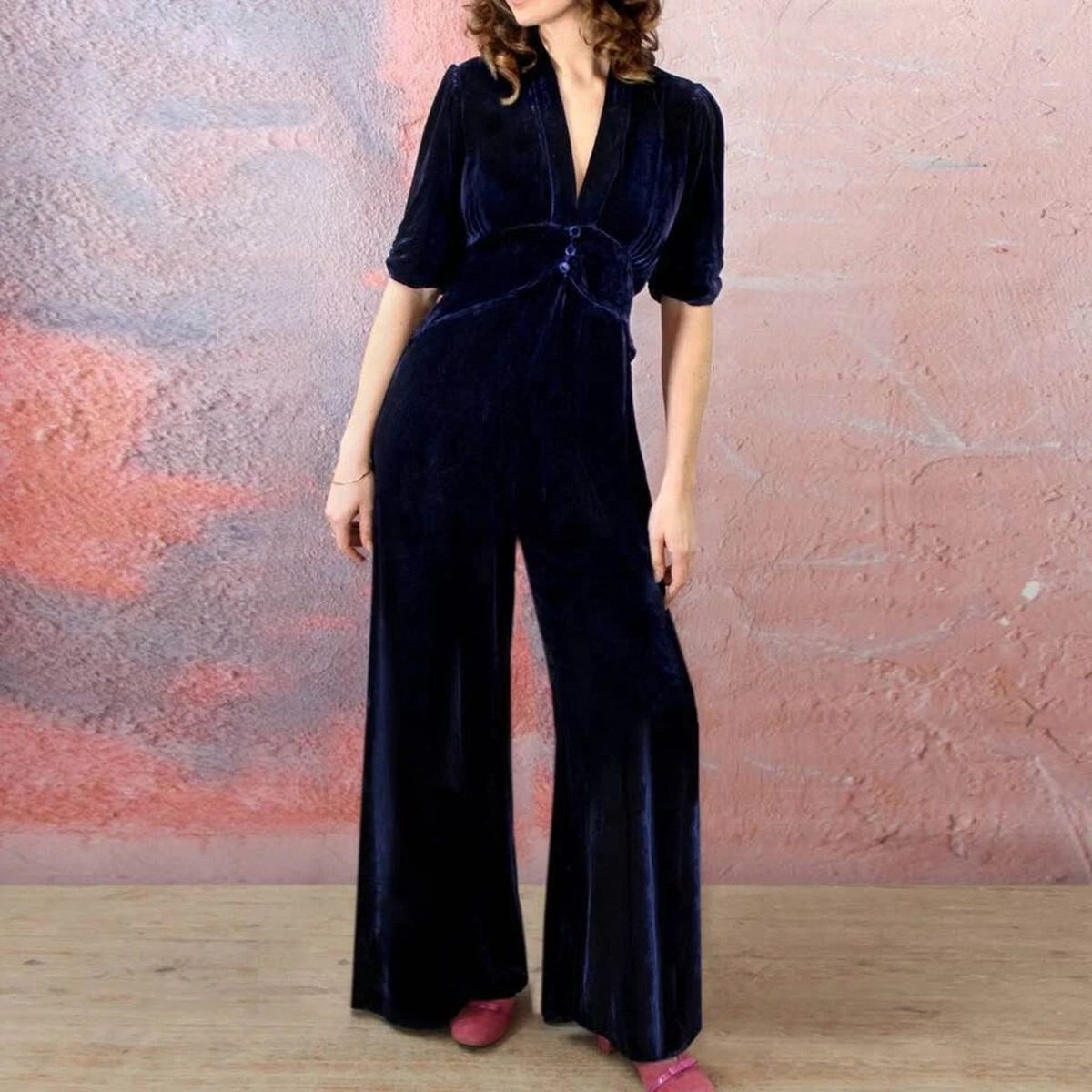 Blue Velvet Jumpsuits & Rompers for Women for sale - eBay
