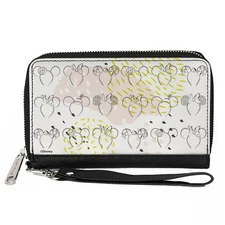 Women's PU Zip Around Wallet Rectangle-Minnie Mouse, 7.5"x4.5"
