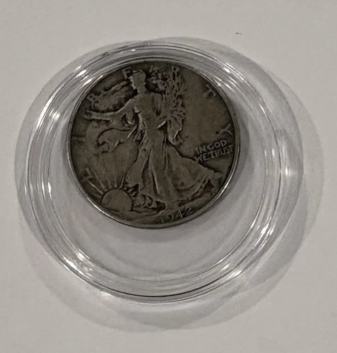 1942  Walking Liberty Half Dollar, Fine, 90% Silver, Free Shipping