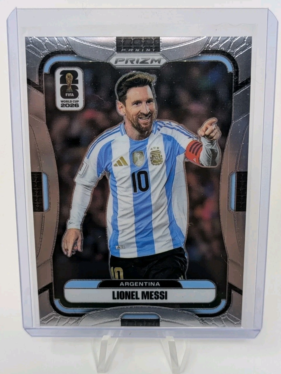 2026 Panini Prizm World Cup Lionel Messi #10 Image Variation SP Argentina view 2