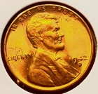 1942-D Lincoln Wheat Cent Penny GEM RED BU From an Original Bank Roll