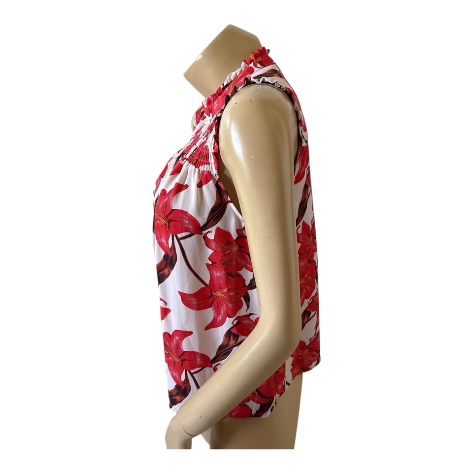 Camisa Top KENAR Mujer Talla Pequeña Sin Mangas Estampado Floral Tropical Foto 2 de 4