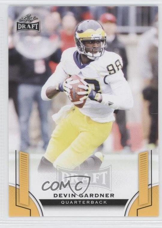 2015 Leaf Draft Gold Devin Gardner #63 Rookie RC 1k3