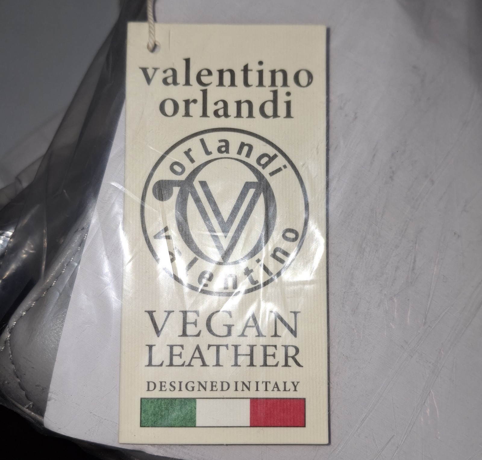 Valentino Orlandi V-2013 Light Grey Quilted Shoulder Crossbody Bag NWT MSRP $259 thumbnail 2