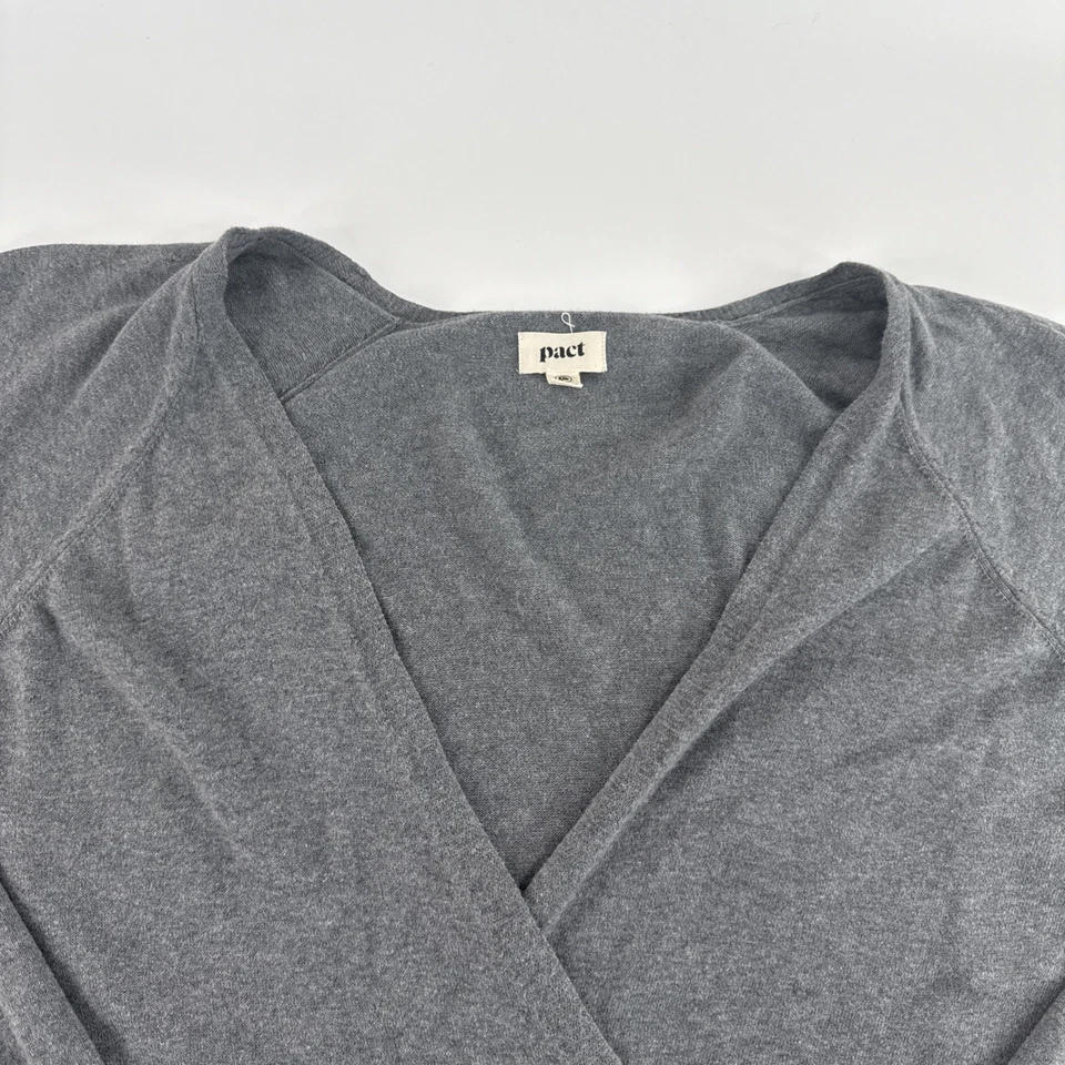 Suéter Pact Mujer XXL Gris Envolvente Algodón Orgánico Manga Larga Foto 3 de 4