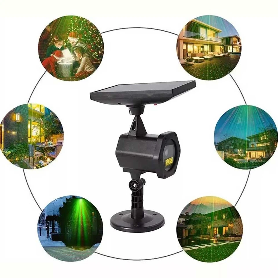Outdoor Waterproof LED Solar Powered Christmas Laser Light Star Projector Lamp - image 3 of 4