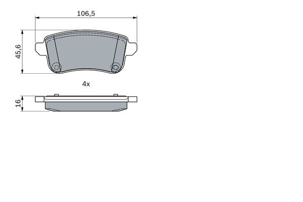 Plaquettes de frein anti bruit BOSCH 0986494978 RENAULT contre l'usure prématurée