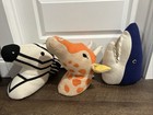 3 Plush Hanging Animal Head Wall Mount Kids Room Art Animals Giraffe Shark Zebra — photo 2