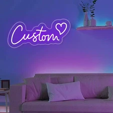 Custom Name LED Neon Sign - USB LED Wall Art for Gamers, Offices, & Room Décor