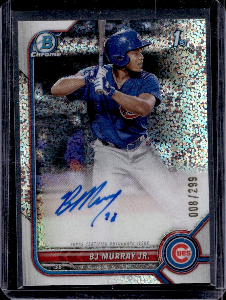 BJ Murray Jr. 2022 Bowman Chrome #CPA-BM Speckle Refractor Auto /299