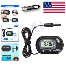 Waterproof Digital Fish Tank Thermometer with Easy to Read LCD and Suction Mount
