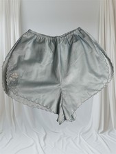 Baby Blue sissy satin Tap Panties Pajama Shorts panty lingerie Scalloped S/M