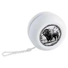 'American Male Buffalo Portrait' Retro Style Yo-Yo (YY00046607)
