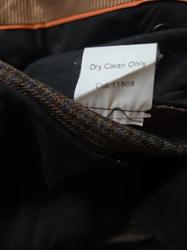 Pantalones de vestir para hombre Sette Ponte marrón borgoña con puños talla 38x32 - Imagen 9 de 9