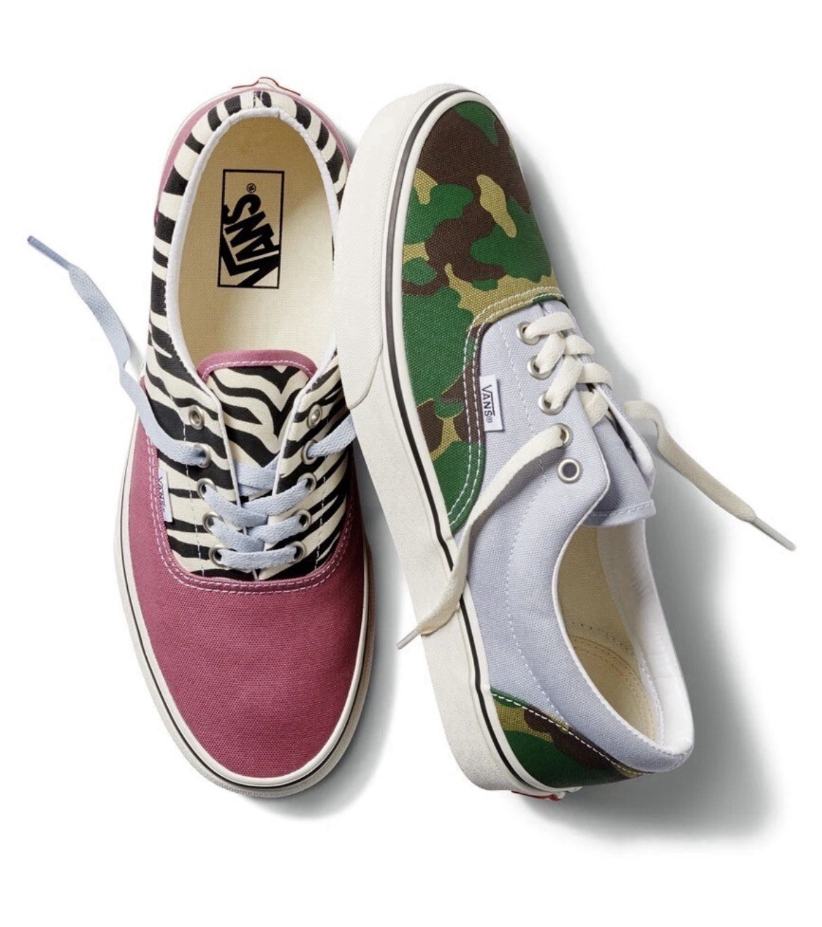 Vans Era (Mismatch) Zebra/Camo sneakers, US Men size 11.5