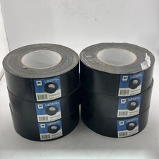  6 Black Duct Tape Heavy Duty, 2 Inches x 60 Yards Per Roll, Waterproof Outdoor