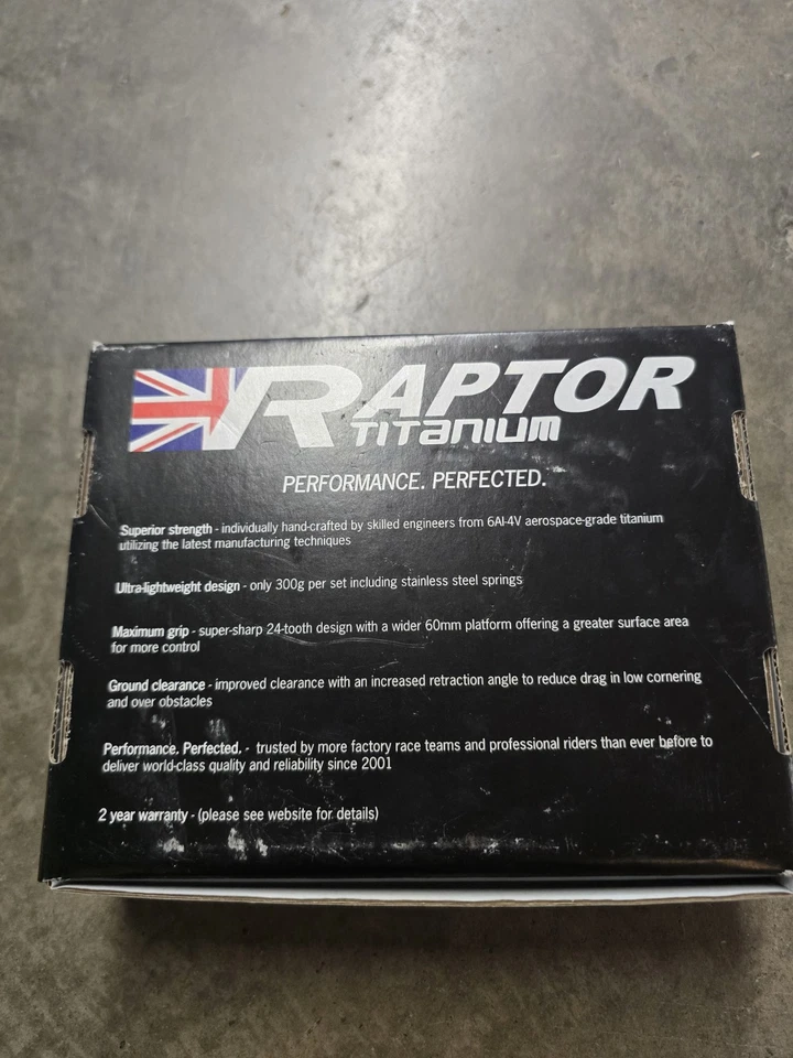 Raptor APEX estriberas de titanio 5 abajo 10 desplazamiento trasero KTM/Husqvarna RX023ST Foto 3 de 4