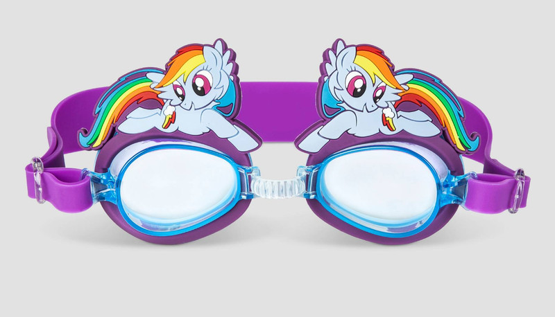 NIB Rainbow Dash/My Little Pony kids' swim googles -- purple