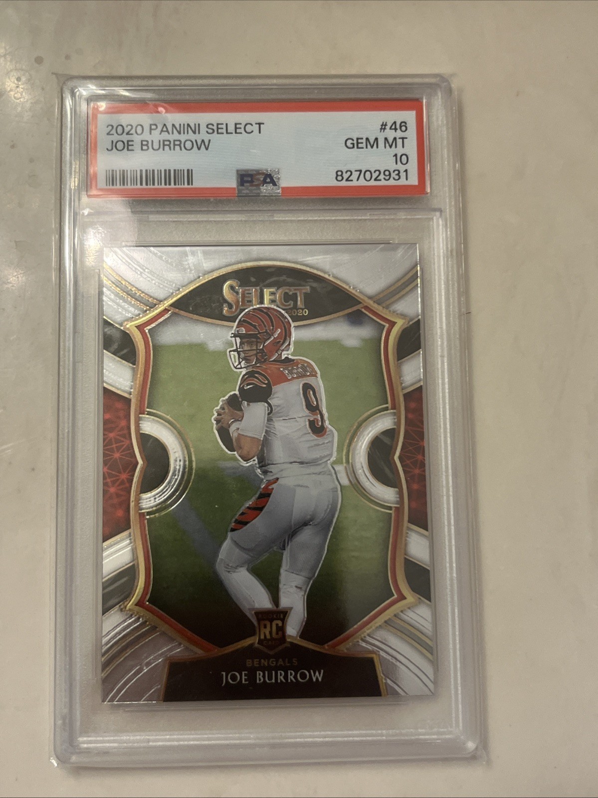 2020 Panini Select - Concourse Joe Burrow #46 (RC) PSA 10