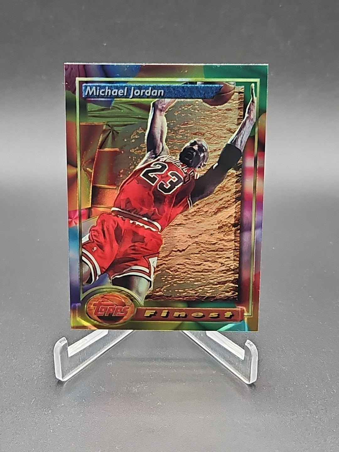 1993-94 Topps Finest - #1 Michael Jordan LOOK NO GREENING !!! GOAT