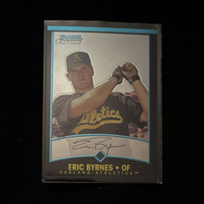 Topps 2001 Bowman Chrome Eric Byrnes Oakland Athletics Rookie Card #269. rookie card picture