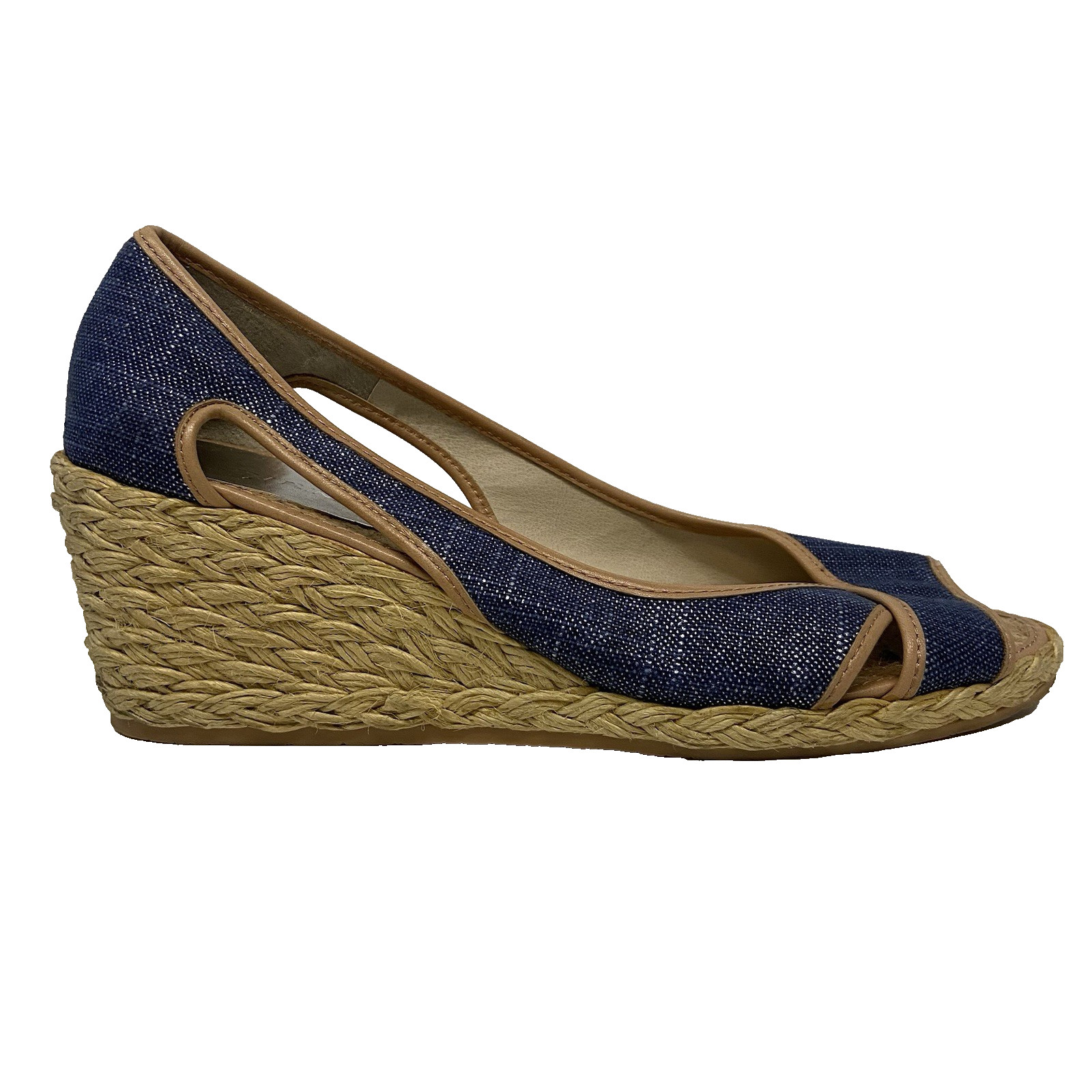Sandalias Donald Pliner Coraa Denim Alpargata Cuña Punta abierta para mujer 8,5 M