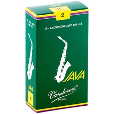 Vandoren Java Alto Saxophone Reeds Strength - 2, Box of 10