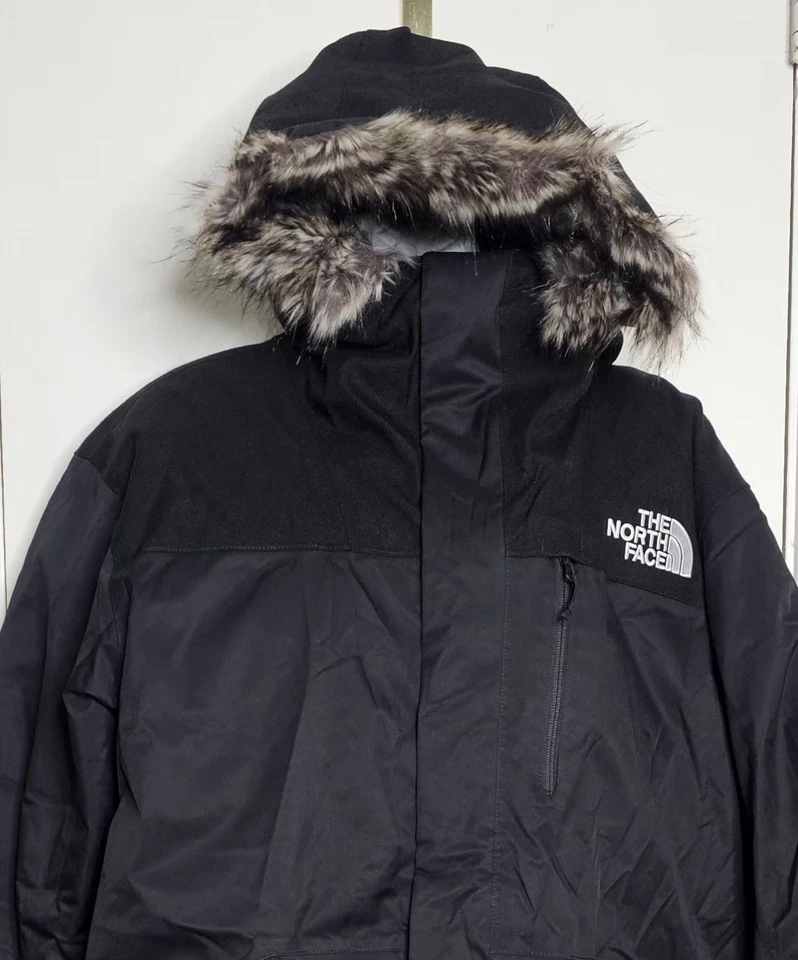 Parka de plumón The North Face McMurdo grande negra con capucha de piel sintética NFOA52BF nueva con etiquetas Foto 2 de 4