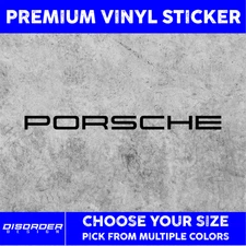 PORSCHE [VINYL STICKER]-for Car/Truck WINDOW-LAPTOP-FOLDER-YOU PICK COLOR/SIZE