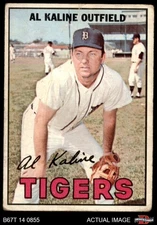 1967 Topps #30 Al Kaline Tigers DOUBLE-PRINT HOF AUTHENTIC