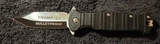 FREE RITE EDGE TRUMP ‘24 BULLETPROOF 8" black 4 ½” folding pocket knife NIB