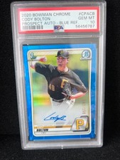 2020 Bowman Chrome 1st Cody Bolton Auto Blue /150 PSA 10 - Pirates, Astros