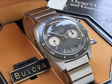 Bulova 666 Deep Sea Chronograph 'A'. Vintage Dive Watch. NOS Bracelet. Boxed.