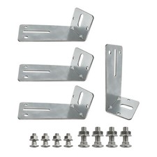 4 PCS Heavy Duty Steel Garage Door Track Jamb Bracket Set J6 Reinforcement