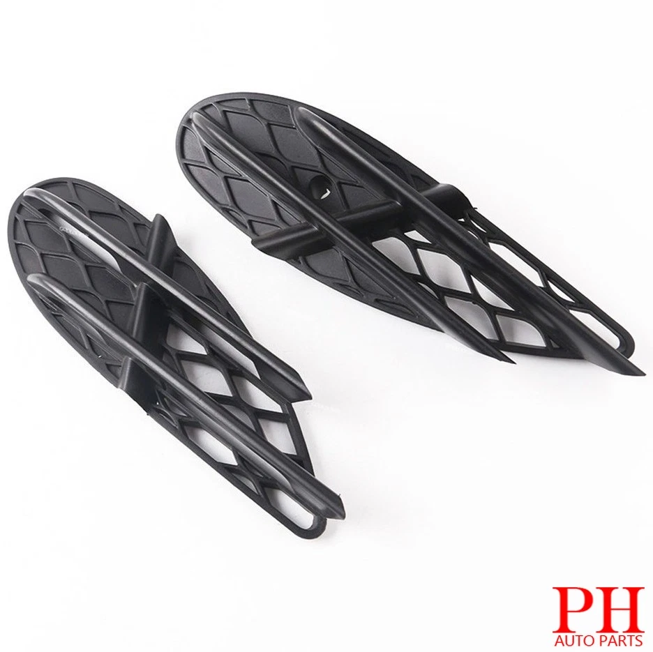 2 piezas rejilla de parachoques izquierda + derecha de plástico negro para Mercedes Benz S430 S500 2003-2006 Foto 2 de 3