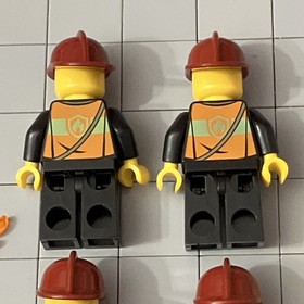 LEGO Minifig Fire - Lot of 4 Set 60086-1 City Starter Set E10 36