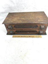 sewing thread box 2 drawer general store counter display 1890 original antique