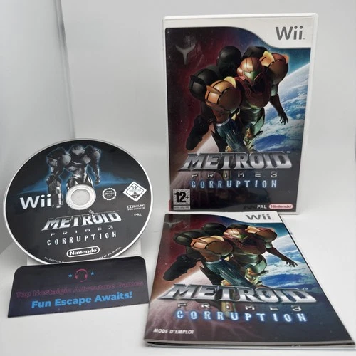 Metroid Prime 3 Corruption PAL !Untested Scratched! - Nintendo Wii