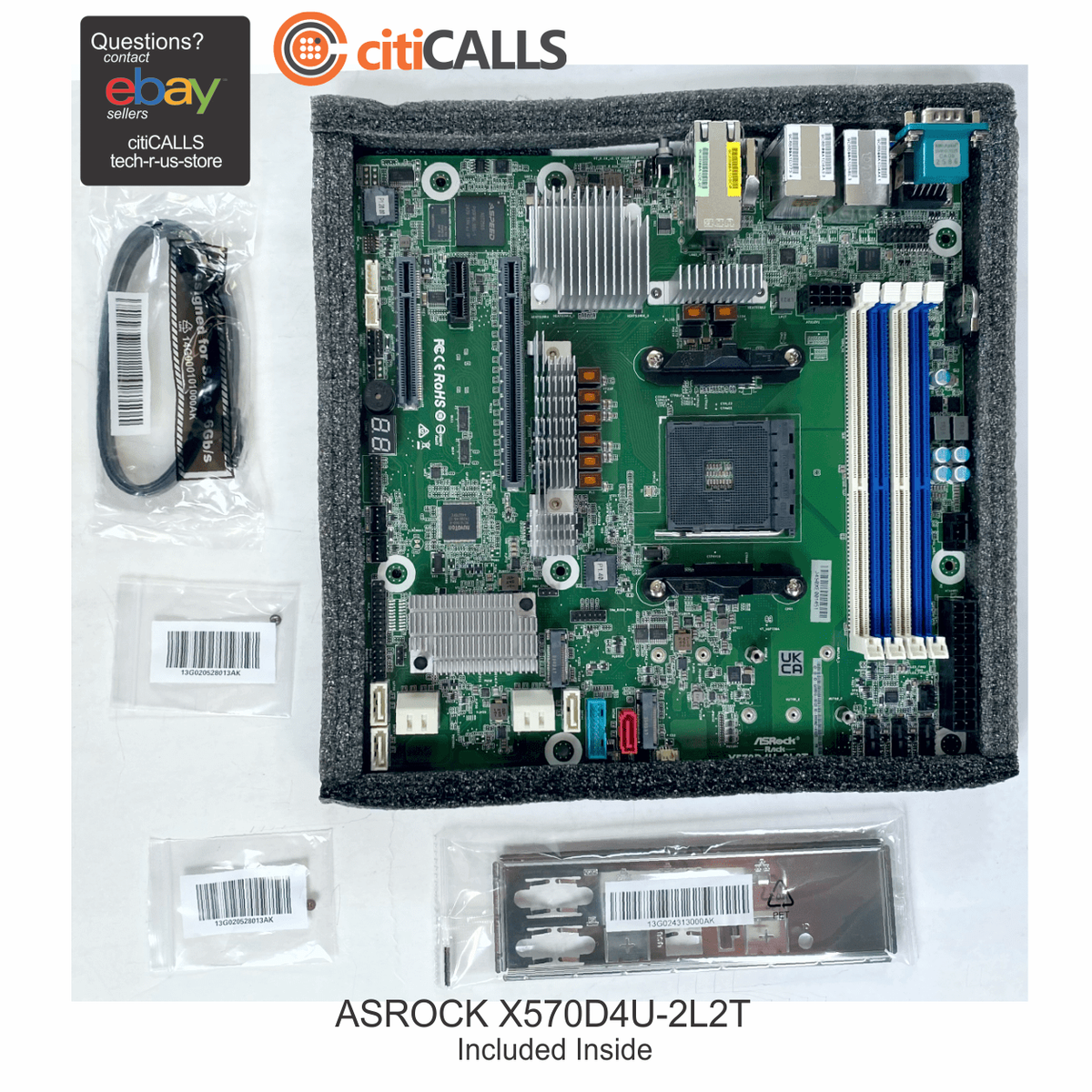 ASRock X570D4U-2L2T Motherboard AMD Ryzen max128GB DDR4 PCIe micro