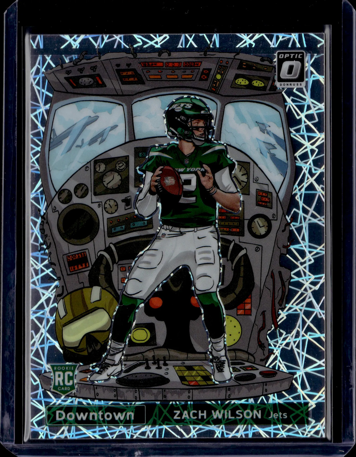 2021 Panini Donruss Optic Prizm Downtown Zach Wilson #DT-34 RC