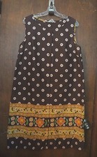 VTG. KOMAR FLORAL PRINT HOUSE DRESS SIZE: M