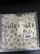 Quincy Mae-Footed Sleeper- Copper Flowers-3-6m NEW