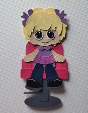 My First Haircut Girl Blonde Hair. Scrapbook, Card making Paper Piecing